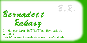 bernadett rakasz business card